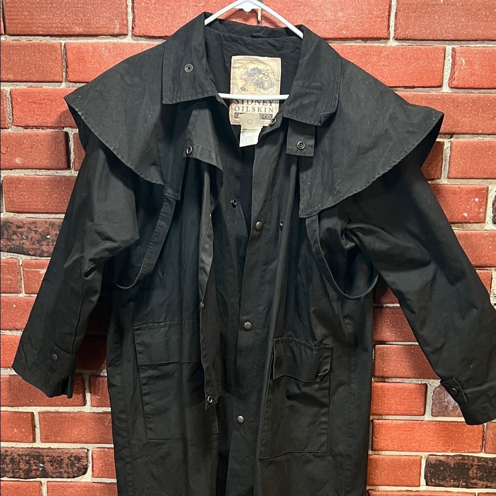 Black Oilskin Coat